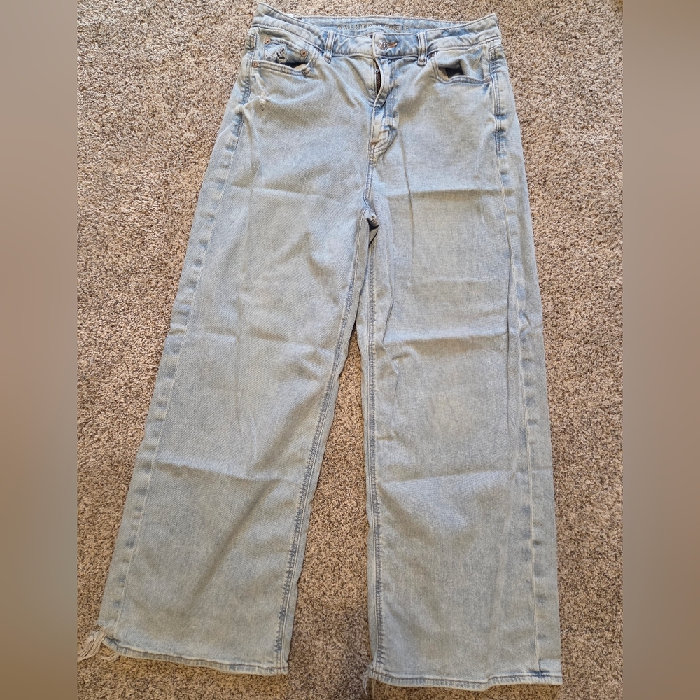 American Eagle Outfitters Super High-rise Baggy Wide Leg Denim Jeans